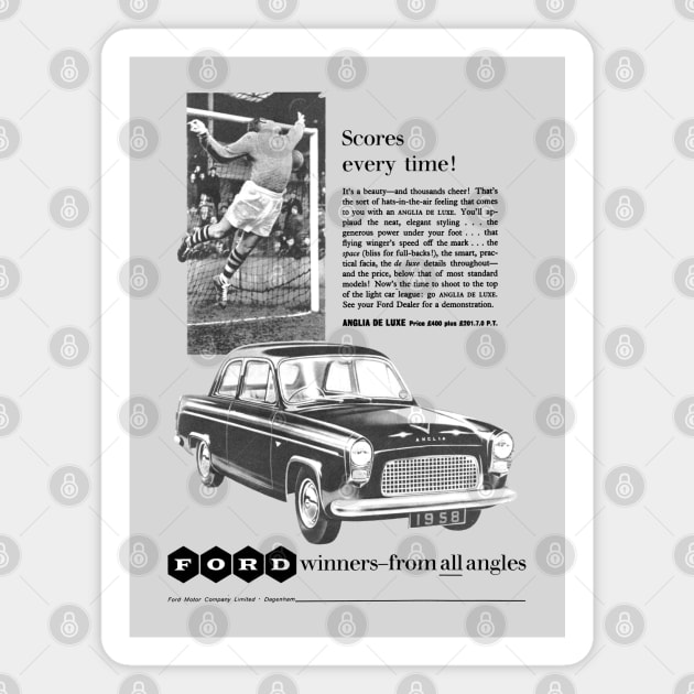 FORD ANGLIA DE LUXE - advert Magnet by Throwback Motors